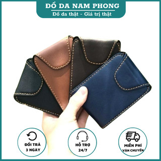 Ví Sen Ví mini Bóp da bò nguyên tấm khâu tay handmade mới nhất 2025 hít nam châm chắc chắn NP05 