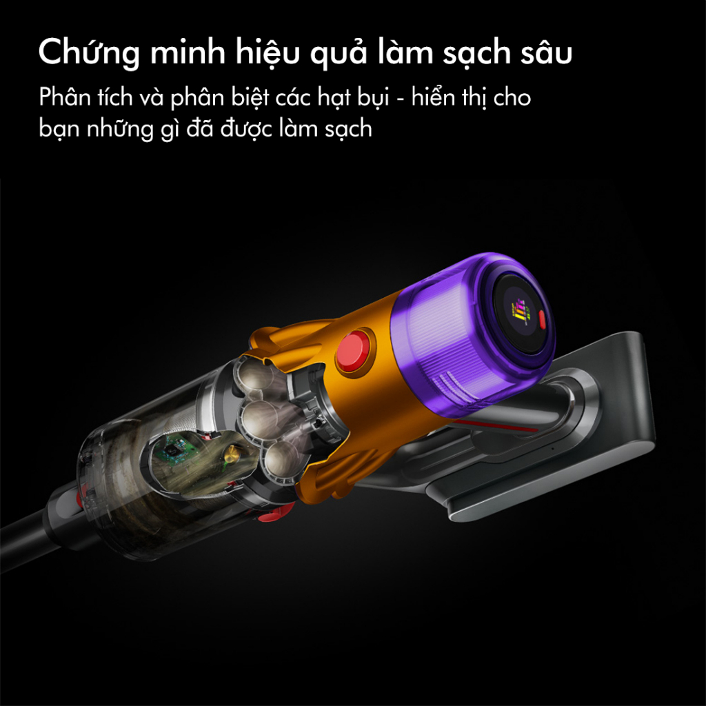 Máy hút bụi lau nhà không dây Dyson V12 s Detect ™ Slim Submarine​ Wet & Dry (Xám/Vàng)