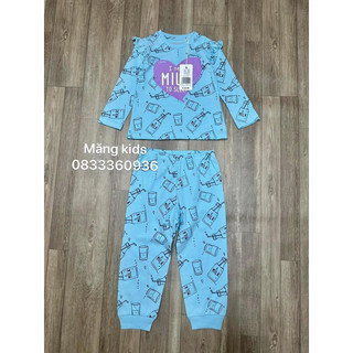 Bộ thun cotton thu đông cho bé