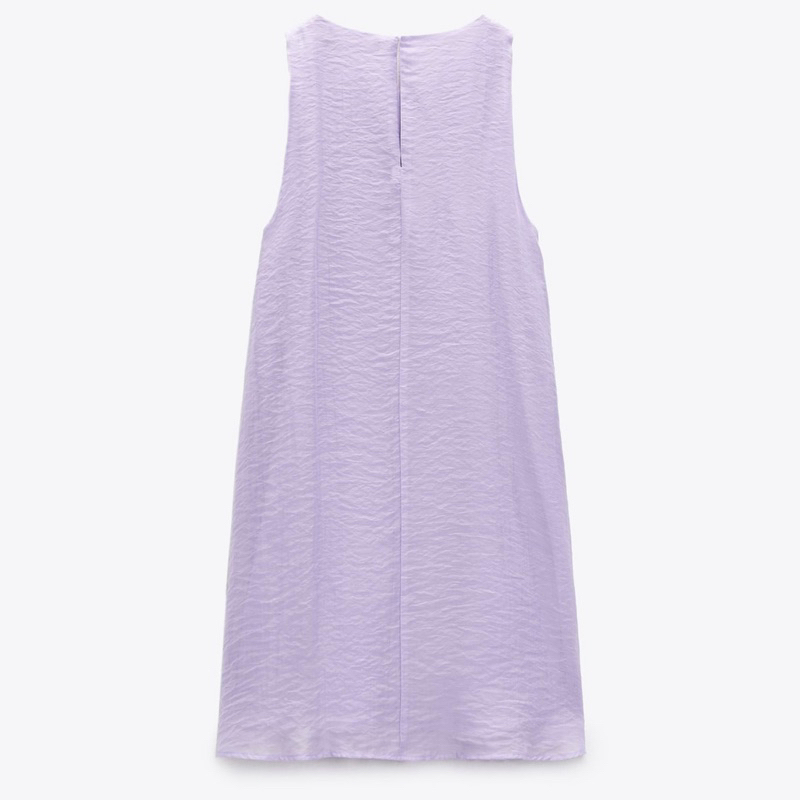 Váy voan tím lilac phối bèo sát nách Za.ra