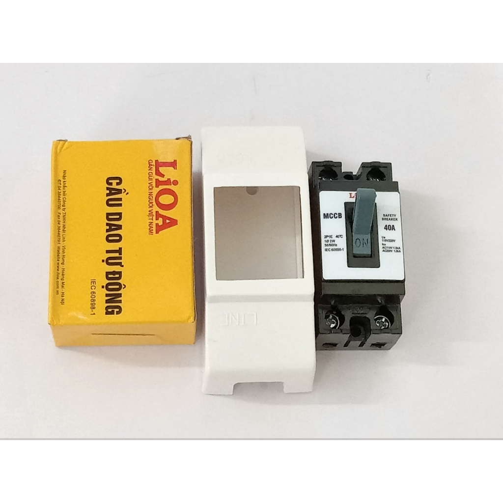 Át atomat Lioa 40A kèm vỏ Át