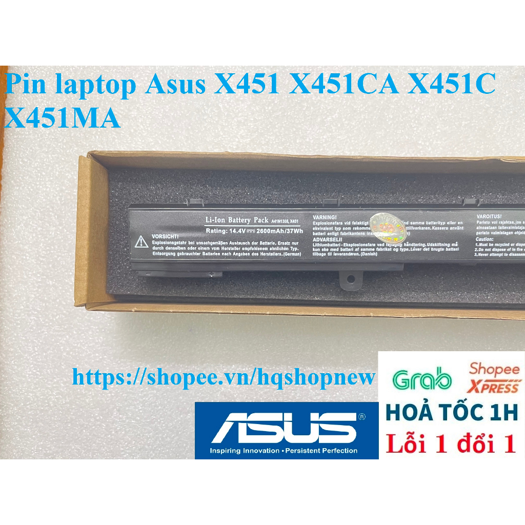 ⚡ Pin laptop Asus X451 X451CA X451C X451MA
