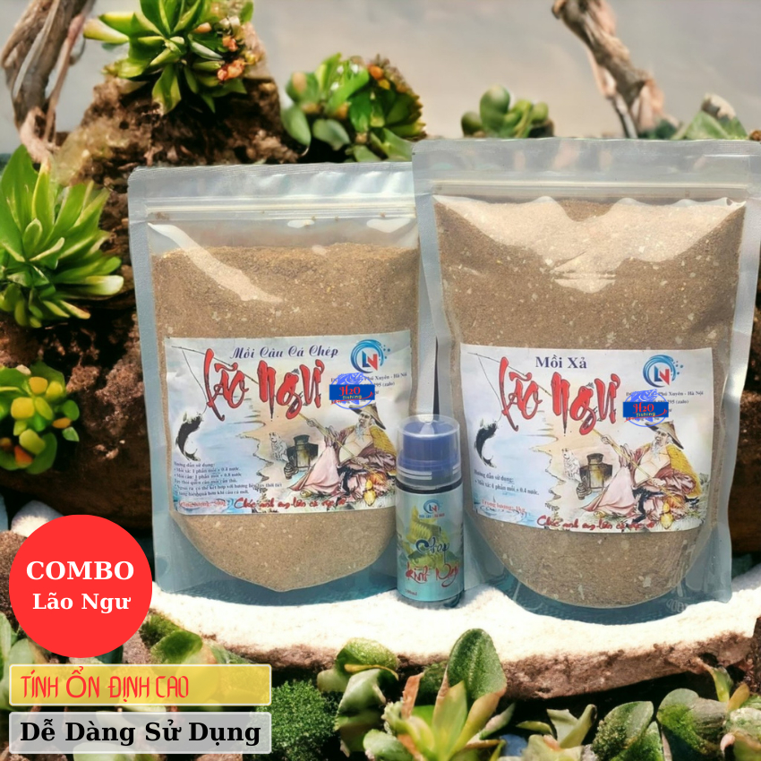 Mồi xả ,mồi câu lão ngư chuyên chép ,riếc rô phi.. rất nhạy phù hợp với mọi thời tiết