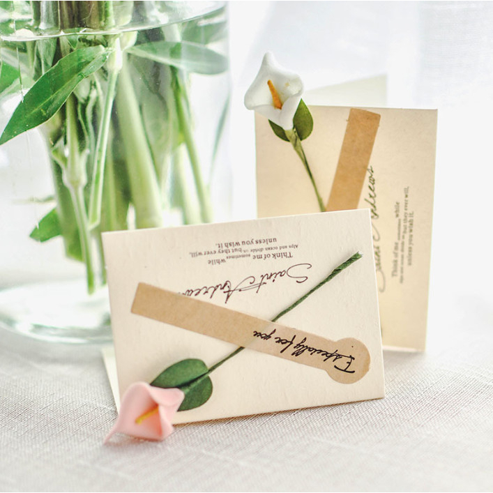 Thiệp chúc mừng sinh nhật tình nhân ngày nhà giáo 20/11 giấy kraft kèm phong bì thư phụ kiện quà tặng king9