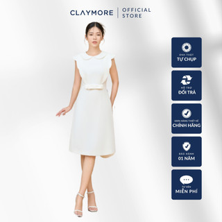 Váy Đầm Cổ Sen Phối Nơ CLAYMORE Mã CDA2S3C04727