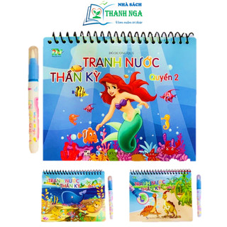 Sách - Tranh Nước Thần Kỳ - Tranh ma thuật tô màu nhiều chủ đề kèm bút