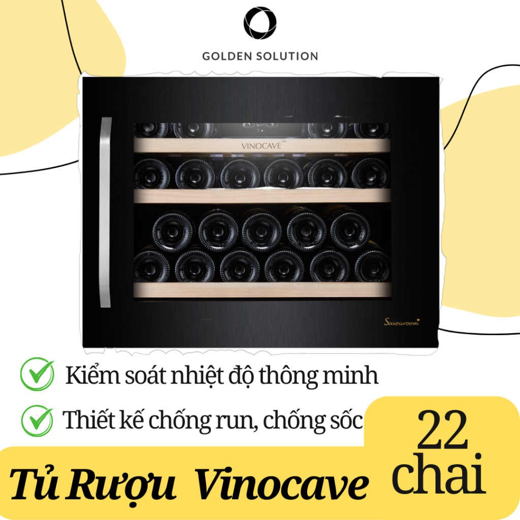 Tủ Đựng Rượu Vang, GIúp Bảo Quản Rượu Sử Dụng Được Lâu- Hương Vị Càng Ngon - 22 Chai Kệ Gỗ