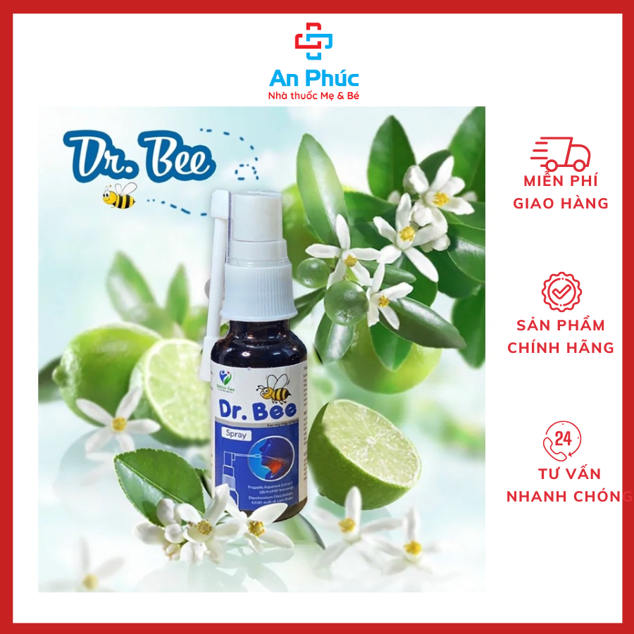Xịt Họng Keo Ong Cho Bé Dr. Bee Doctor Care - Giúp Làm Dịu Đau Rát Họng, Làm Sạch Khoang Miệng