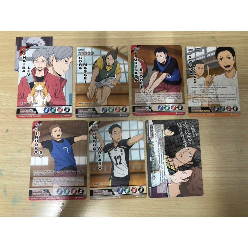 Thẻ Haikyu volleyball card game.