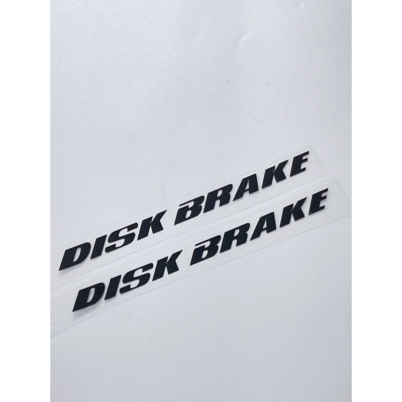 Tem dán phuộc trước chữ Disk Brake size 19x1.3cm, tem dán trang trí xe máy