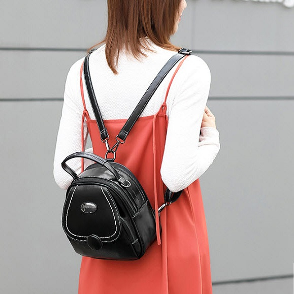 Balo nữ mini thời trang da sáp cao cấp siêu đẹp xịn xò đeo 2 kiểu sành điệu BMV185