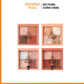Phấn mắt 4 ô màu 3ce mini multi eye color palette, màu mắt có nhũ dễ trang điểm