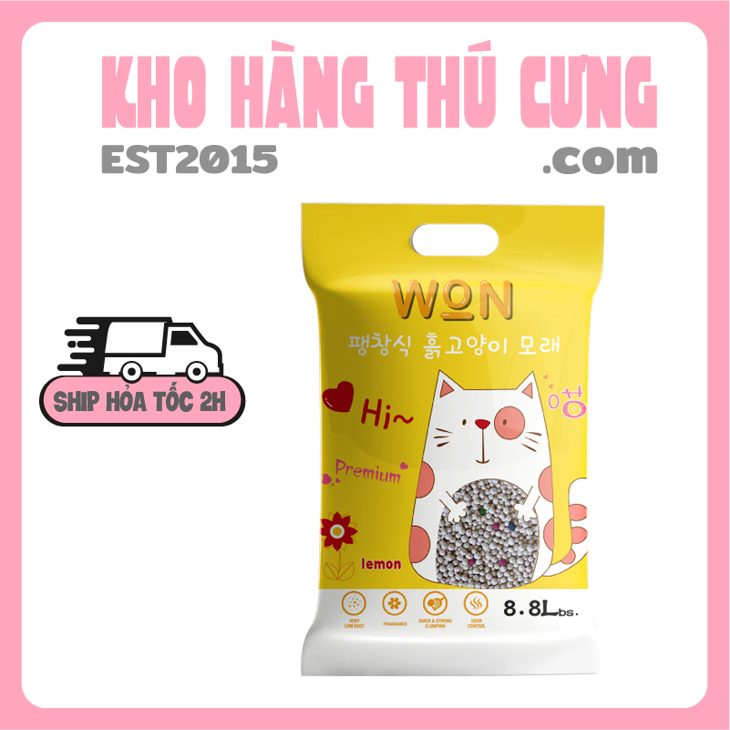 Cát Cho Mèo Vệ Sinh W.O.N 8.8L