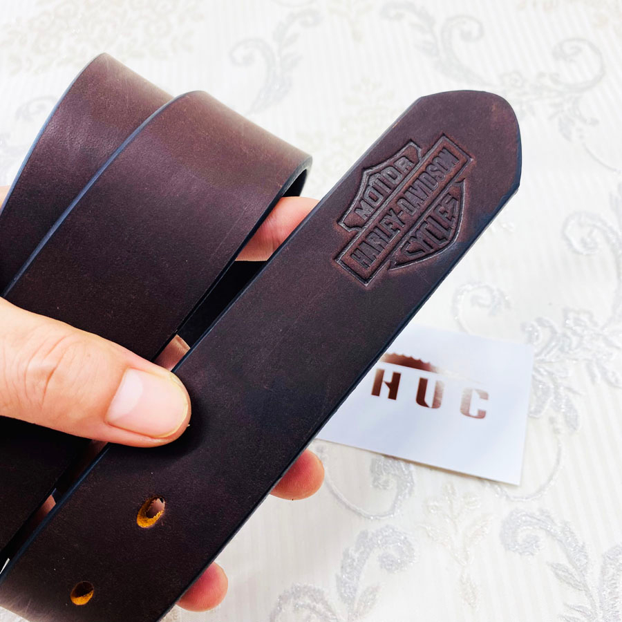 Bảo hành 2 năm Thắt lưng nam da bò sáp nguyên tấm, mặt khóa đồng đúc thật tặng kèm đinh đục lỗ