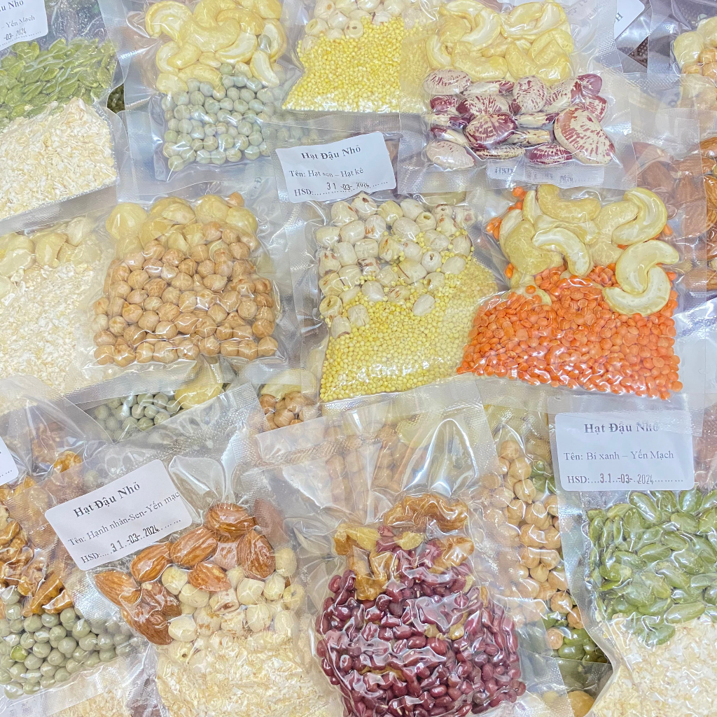 Hạt mix sẵn 50g tiện lợi làm 600-800ml sữa hạt