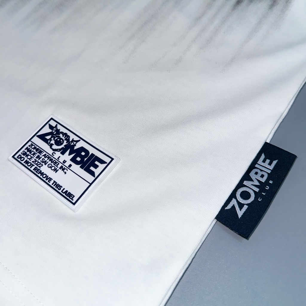 Áo thun Zombie Club Blur form rộng unisex nam nữ vải thun cotton 250gsm dày mịn mặc mát ZB002