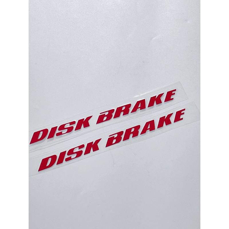 Tem dán phuộc trước chữ Disk Brake size 19x1.3cm, tem dán trang trí xe máy