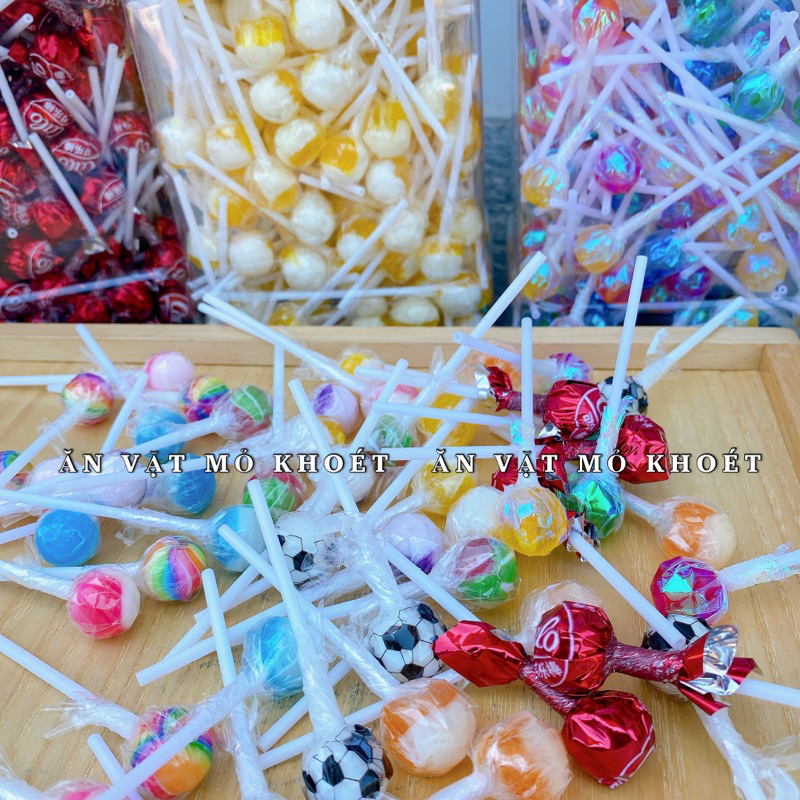 Combo 50 cây kẹo mút mini mix các vị trái cây cho bé
