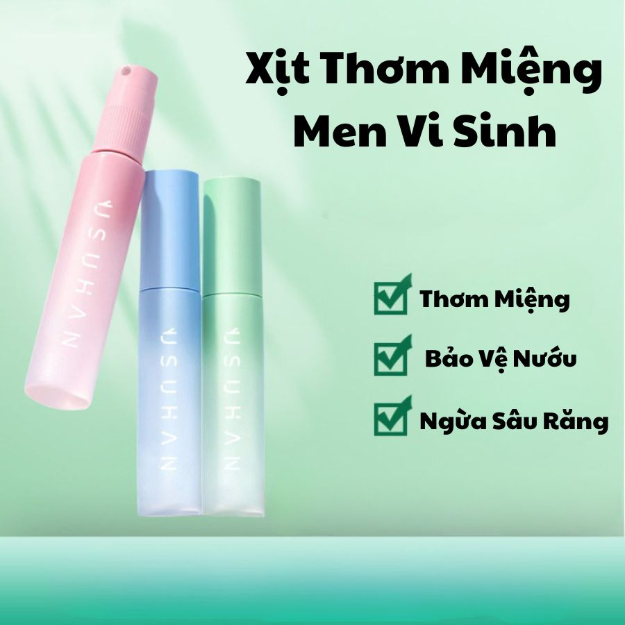 Xịt Thơm Miệng Men Vi Sinh Giúp Giảm Hôi Miệng Ngăn Ngừa Vi Khuẩn Khoang Miệng Lưu Hương Thơm Mát