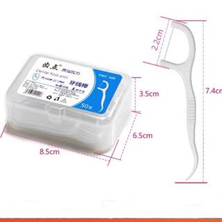 [Hộp 50pcs]Combo 12 Hộp Tăm Chỉ Nha Khoa vệ sinh chăm sóc răng miệng