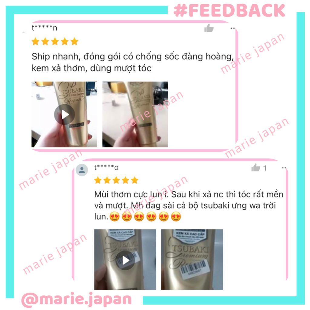 Kem xả Tsubaki phục hồi ngăn rụng tóc Premium Repair Tsubaki - Tuýp 180g