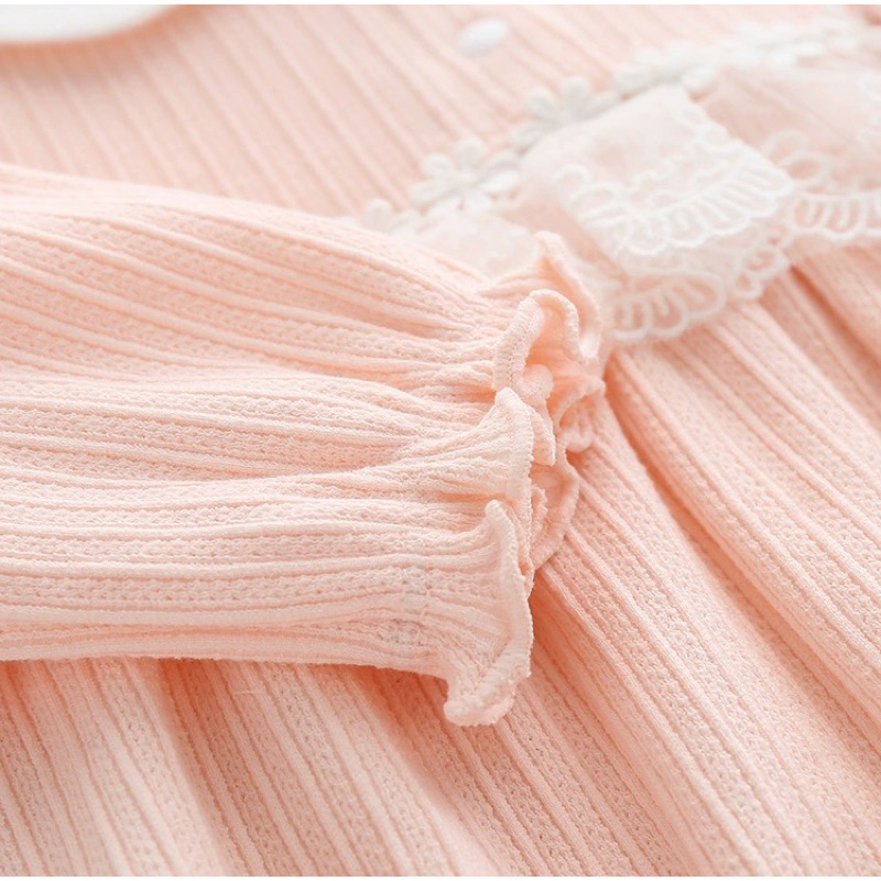 Set body chip đính nơ kèm mũ tiểu thư/băng đô cho bé gái diện đầy tháng thôi nôi