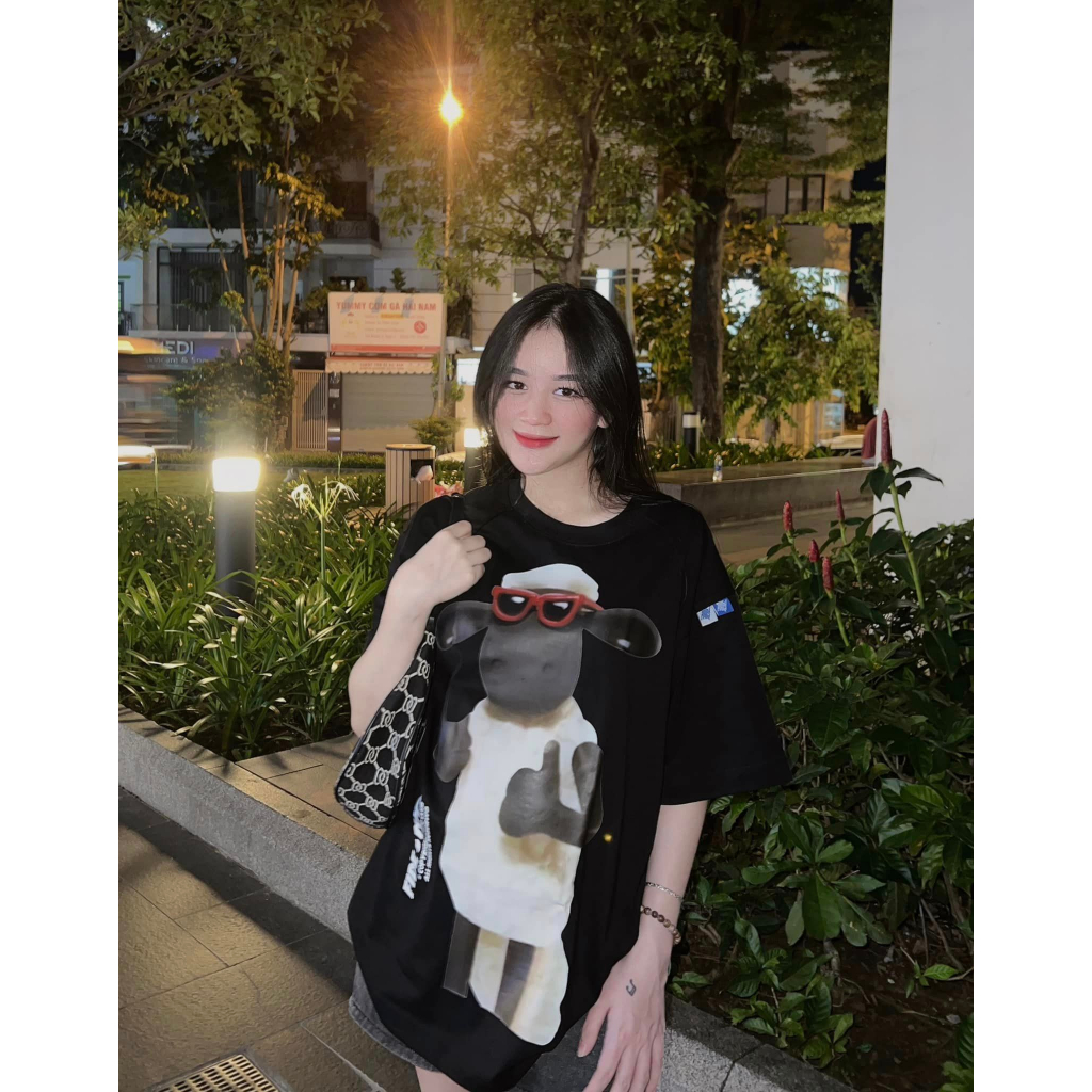 Áo thun FIDE Cừu Shaun, Áo phông trơn nam nữ cổ tròn unisex SHAUN 02