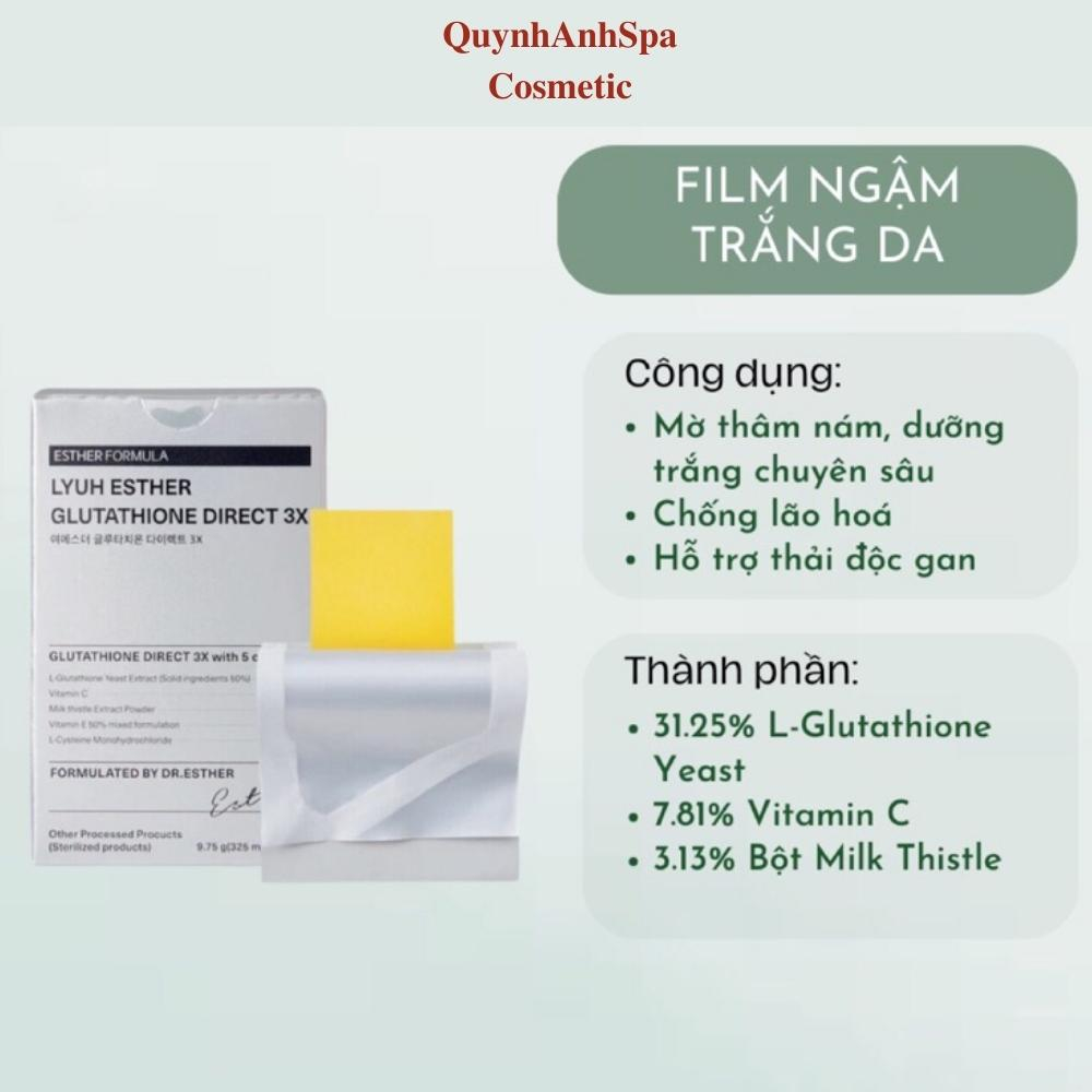 Film Ngậm Trắng Da Glutathione Hàn Quốc Giúp Làm Cải Thiện Trắng Sáng Làn