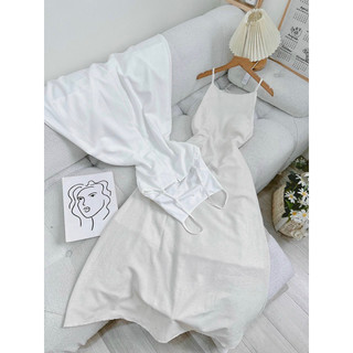 ĐẦM MIDI YẾM LINEN ( Có sẳn )