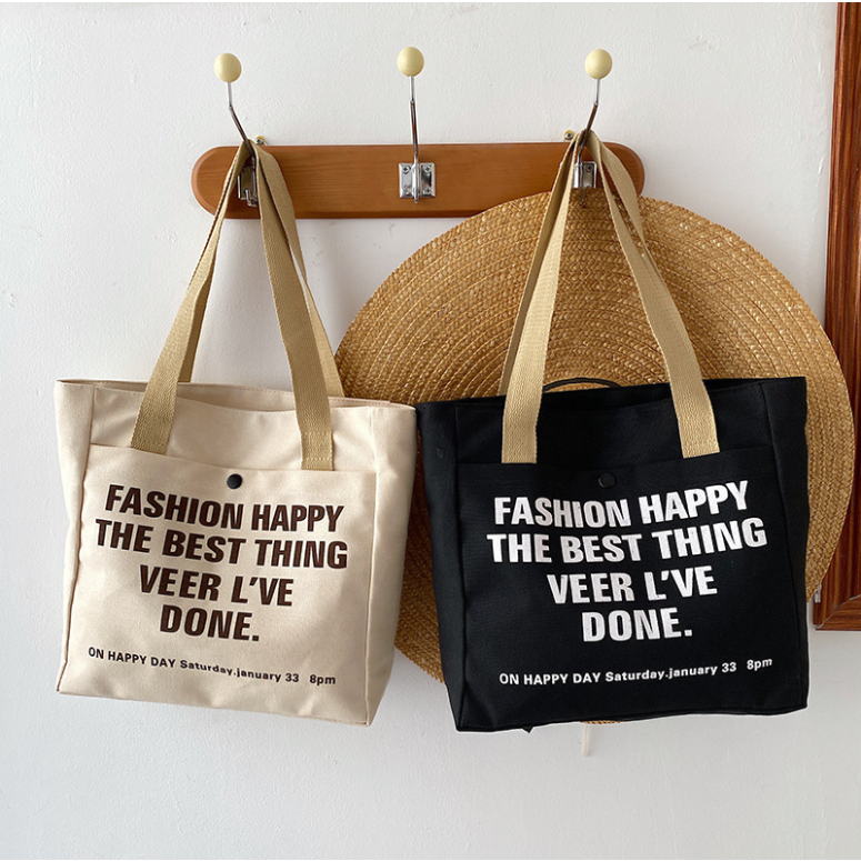 Túi đeo chéo dáng tote thanh lịch để a4 ipad nhiều ngăn tiện dụng, túi vải cỡ lớn đeo đi học đi làm đi chơi đẹp rẻ