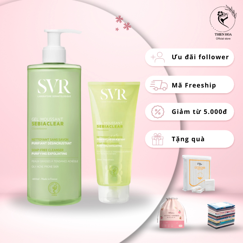 Sữa Rửa Mặt Svr Sebiaclear Gel Moussant 400Ml Cho Da Dầu Mụn Nhạy Cảm - Mỹ Phẩm Thiện Hoa