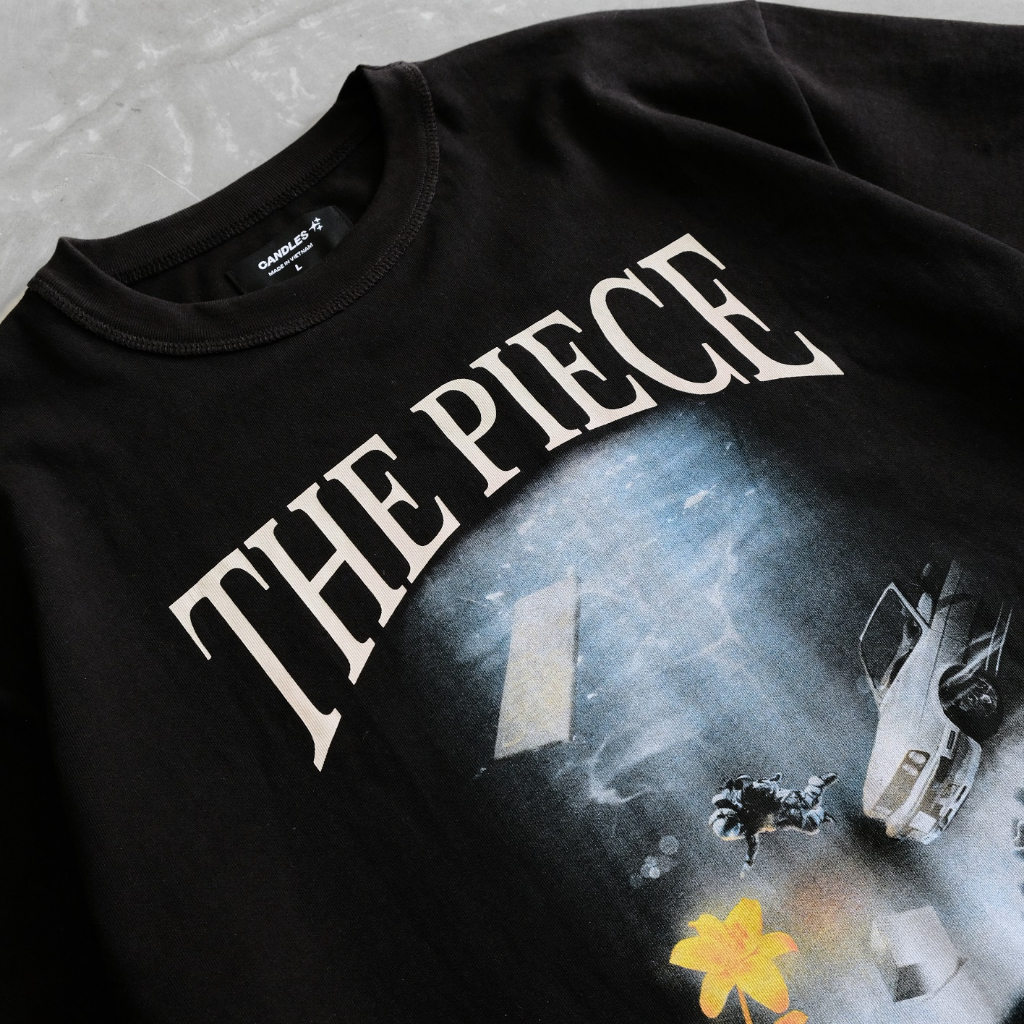 Áo phông nam nữ oversize CANDLES THE PIECE hình in sắc nét cotton 100% 260gsm chính hãng