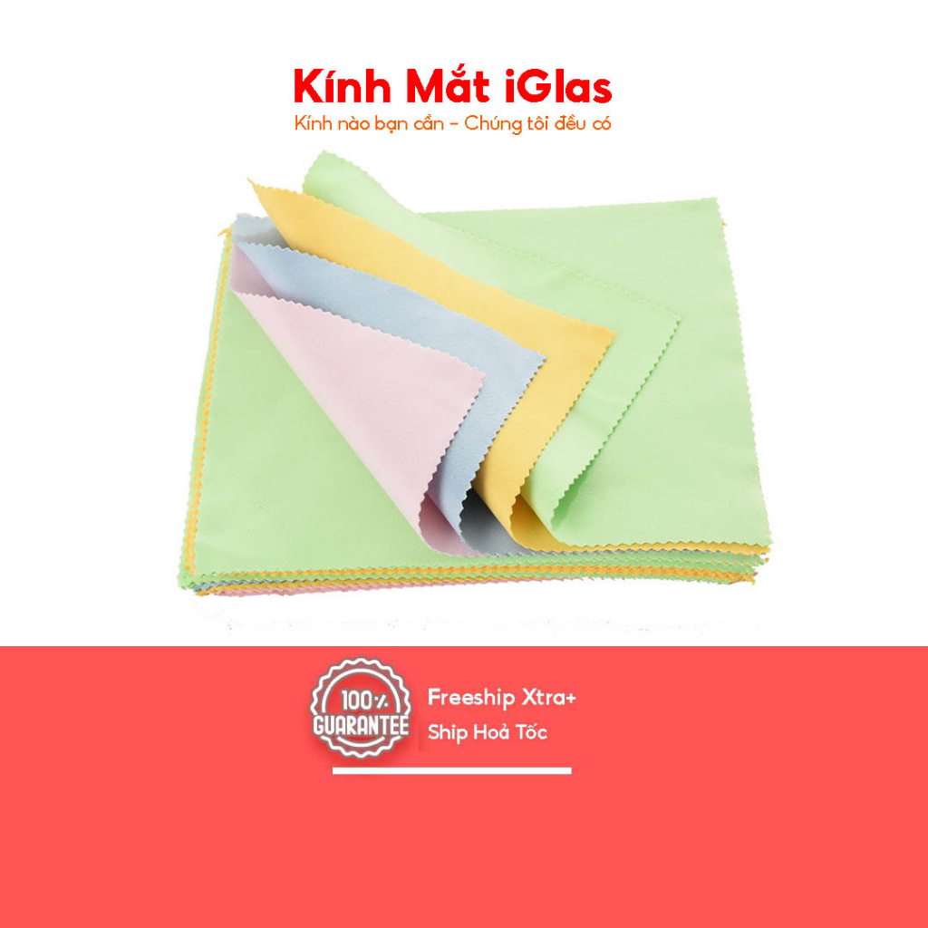 Khăn vàng lau kính, gọng và tròng iGlas dành cho người cận viễn loạn thị