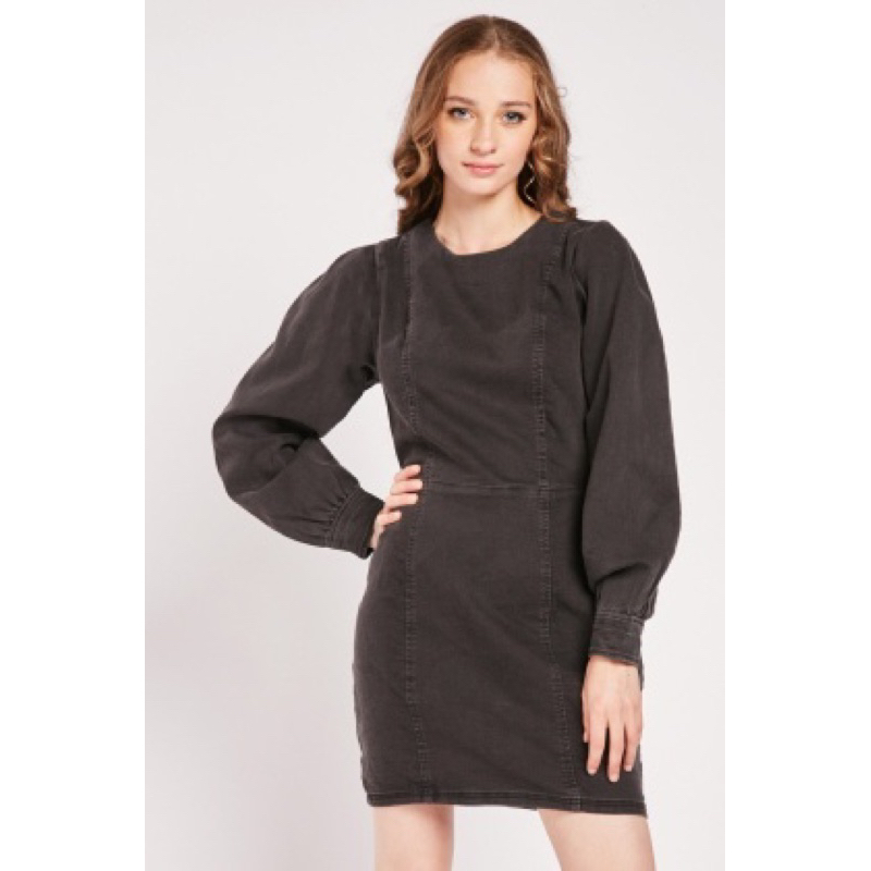 Thanh lý đầm denim tay dài H&M chuẩn auth