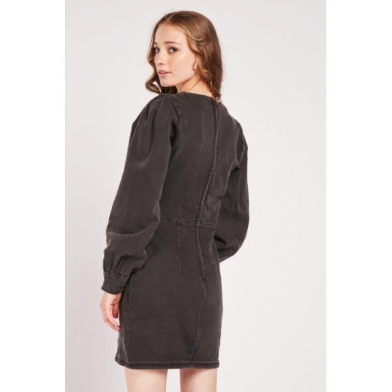 Thanh lý đầm denim tay dài H&M chuẩn auth