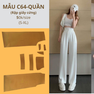 Rập giấy cứng cắt sẵn quần c64