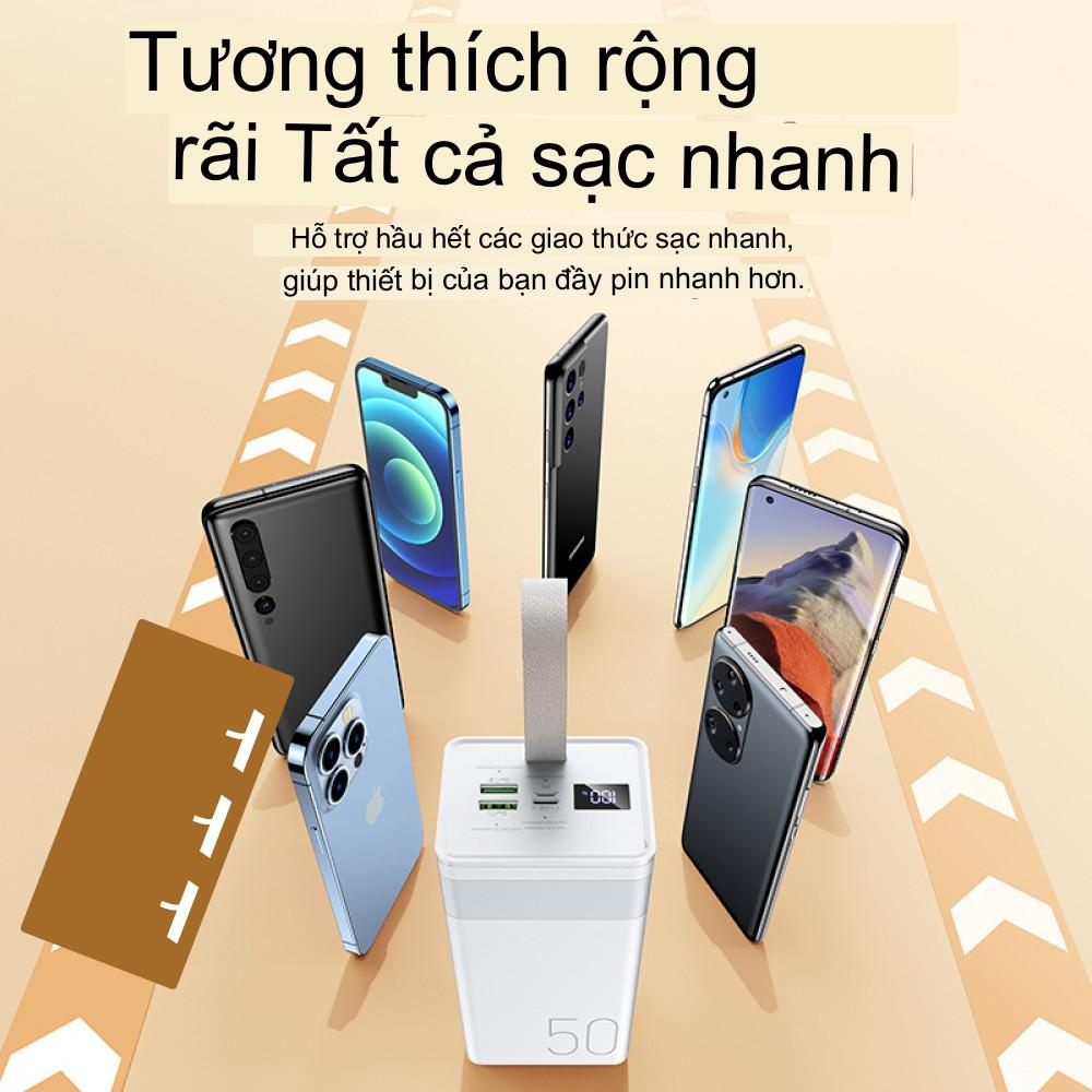 Pin dự phòng sạc nhanh Remax RPP-321 dung lượng 50000mAh đèn pin chiếu sáng - hỗ trợ QC 22.5 và PD 20W