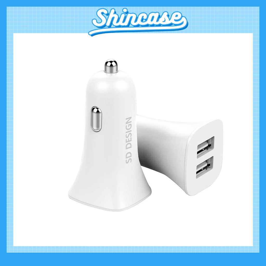 Tẩu sạc ô tô 2 cổng USB cao cấp V35 tương thích rộng rãi với nhiều loại thiết bị điện tử chính hãng SD Design