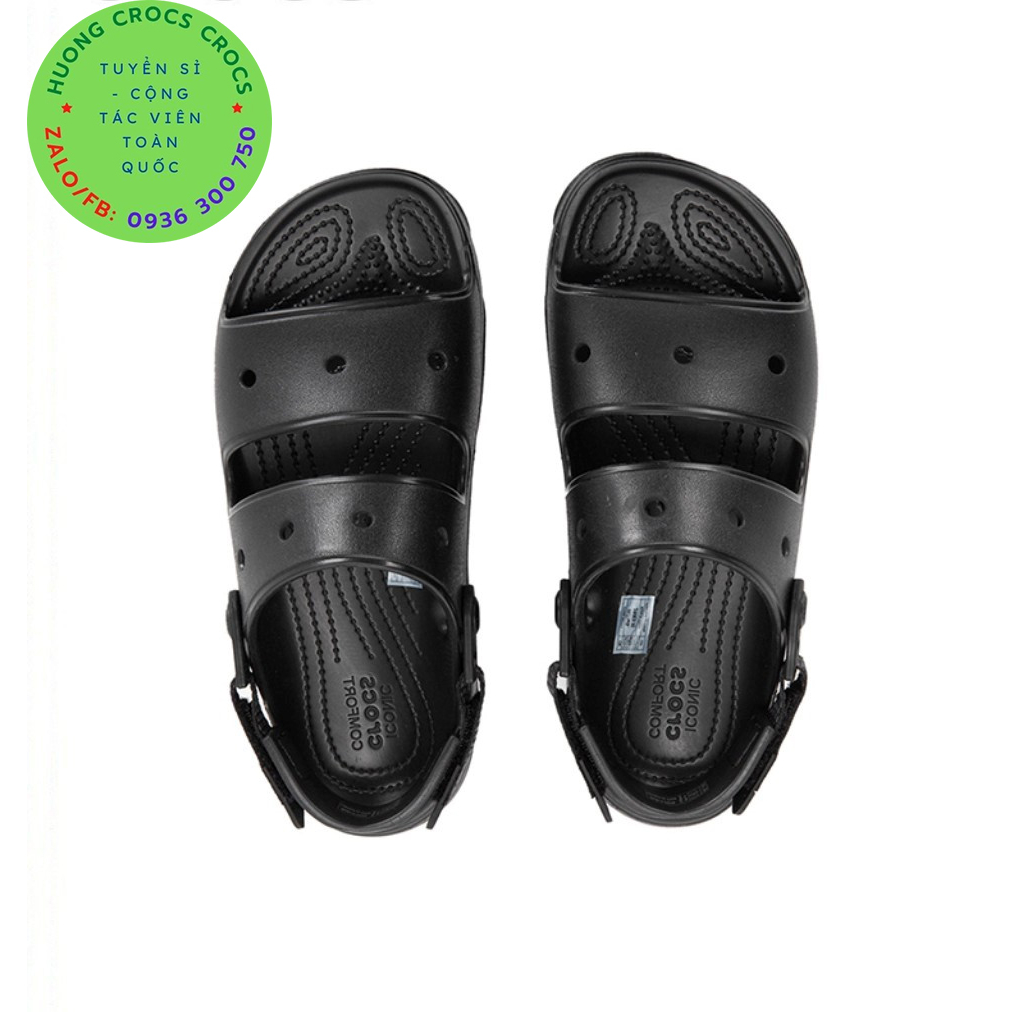 GIÀY SANDAL NHỰA CROCS offroad all terain cho cả nam và nữ màu đen, chuẩn xị full box