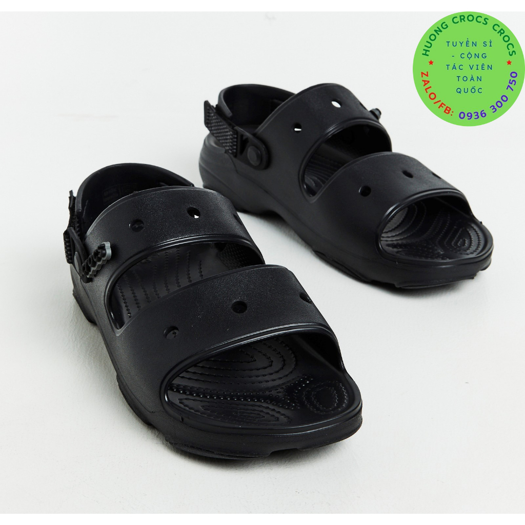 GIÀY SANDAL NHỰA CROCS offroad all terain cho cả nam và nữ màu đen, chuẩn xị full box