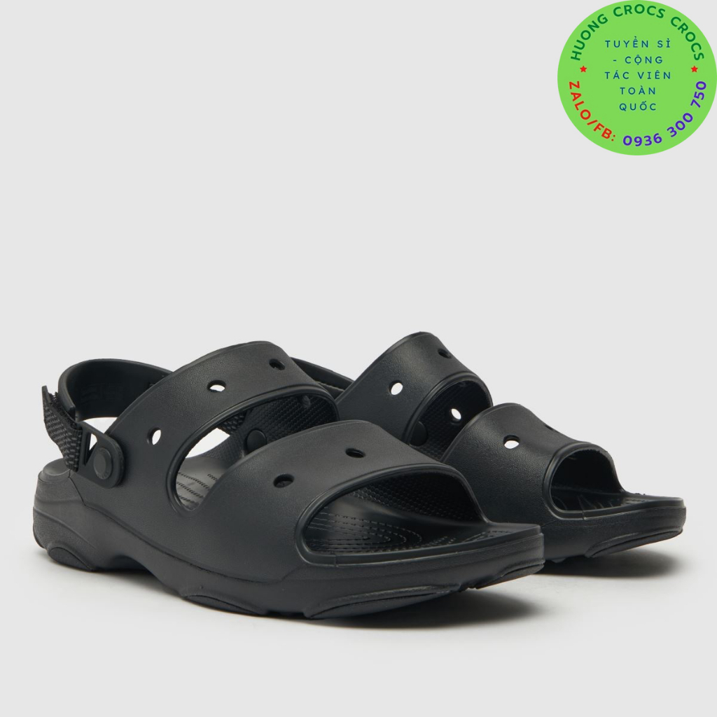 GIÀY SANDAL NHỰA CROCS offroad all terain cho cả nam và nữ màu đen, chuẩn xị full box