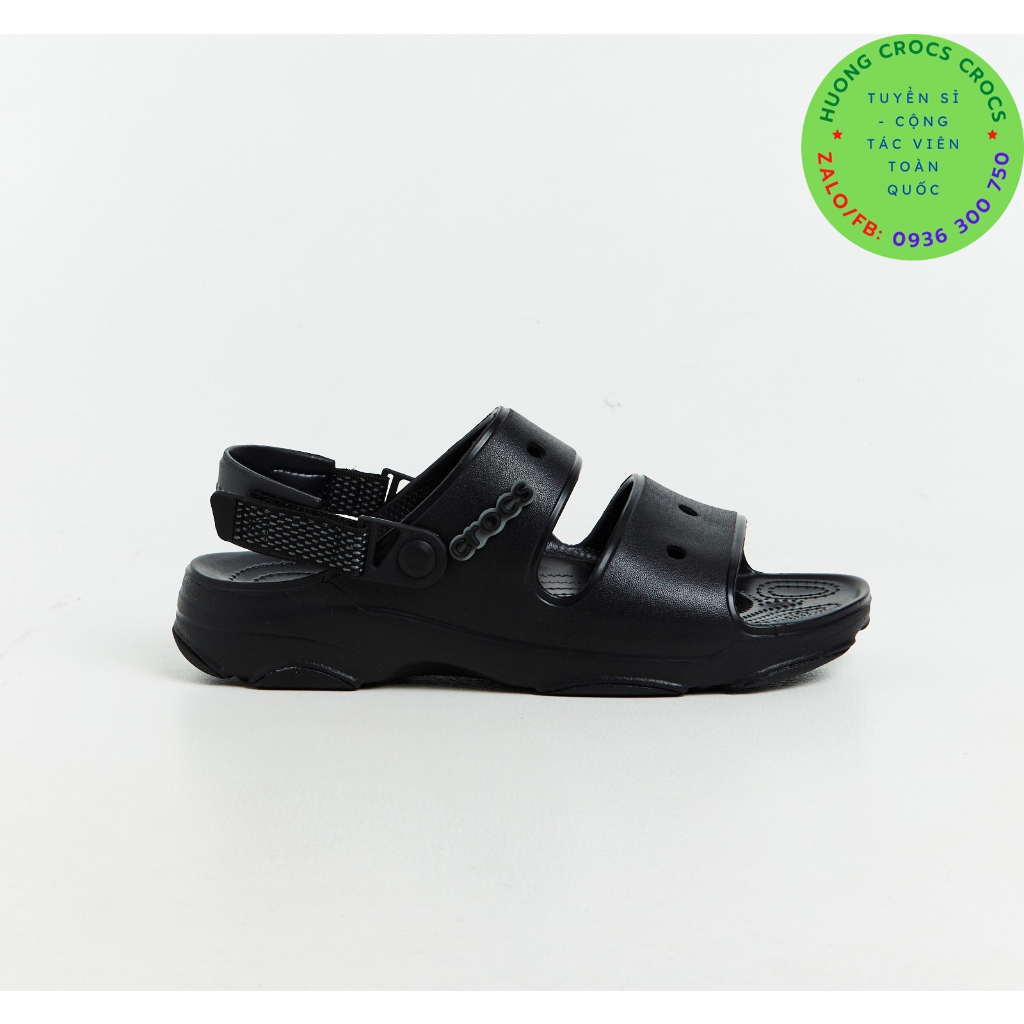 GIÀY SANDAL NHỰA CROCS offroad all terain cho cả nam và nữ màu đen, chuẩn xị full box