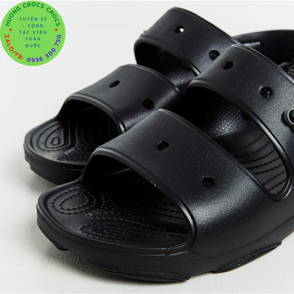 GIÀY SANDAL NHỰA CROCS offroad all terain cho cả nam và nữ màu đen, chuẩn xị full box