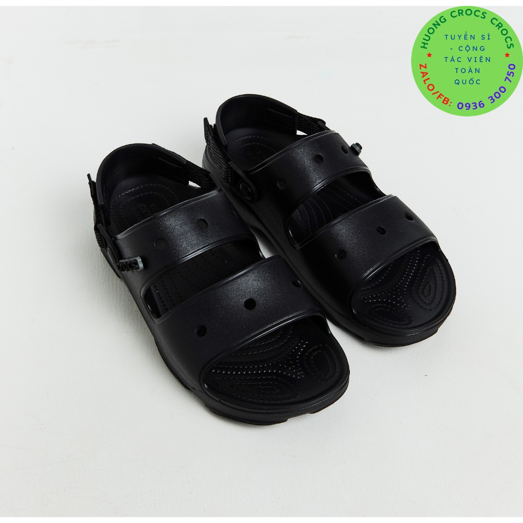 GIÀY SANDAL NHỰA CROCS offroad all terain cho cả nam và nữ màu đen, chuẩn xị full box