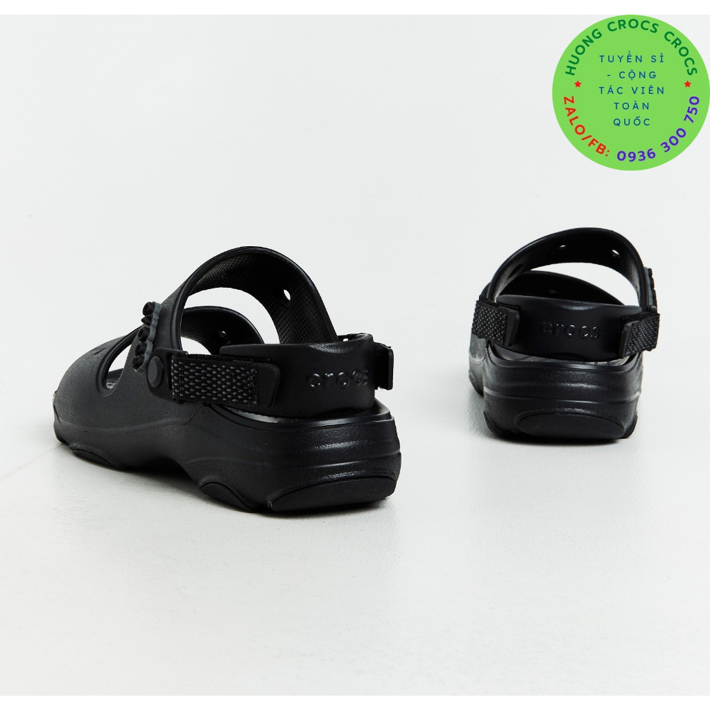 GIÀY SANDAL NHỰA CROCS offroad all terain cho cả nam và nữ màu đen, chuẩn xị full box