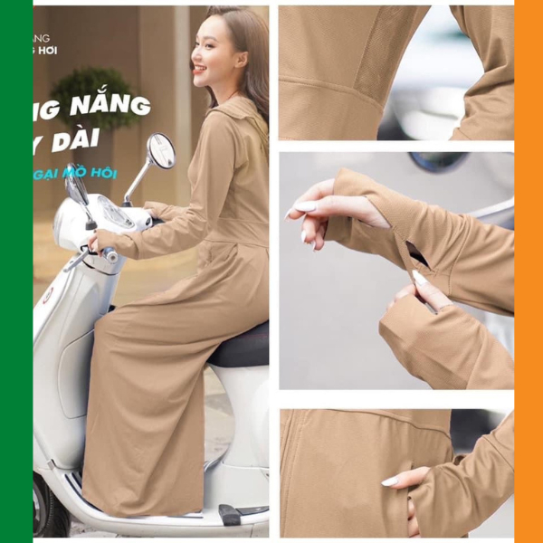 Áo chống nắng Nữ chống tia UV SunStop X dáng dài thoáng mát F9UVC021K/F9UVC021M - Luna store | BigBuy360 - bigbuy360.vn