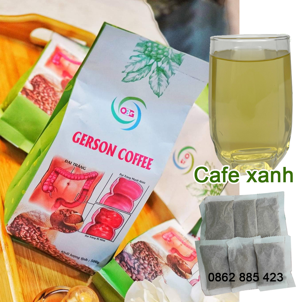 Cà phê xanh thải độc đại tràng dạng túi lọc, cà phê thải độc đại tràng hữu cơ  - Gerson Coffee
