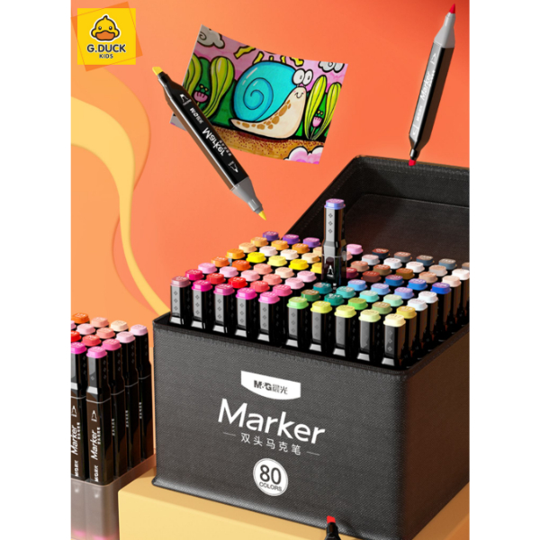 Bút Màu Dạ Marker Touch 24/36/60/80/120 màu - Tặng kèm túi vải đen VĂN PHÒNG PHẨM GDUCK KIDS