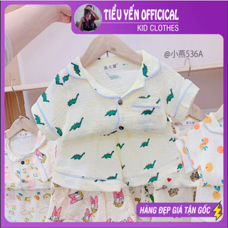 Bộ trẻ em, bộ pijama trẻ em hình đáng yêu cho bé 8-21kg s536 | tiểu yến kid