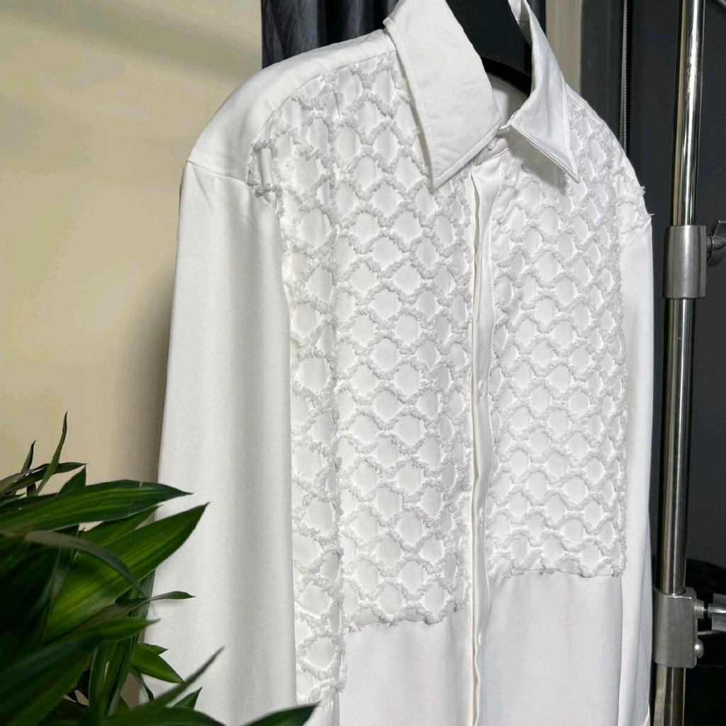 Áo Sơmi thiết kế FLYER phối xước nhà SILAS